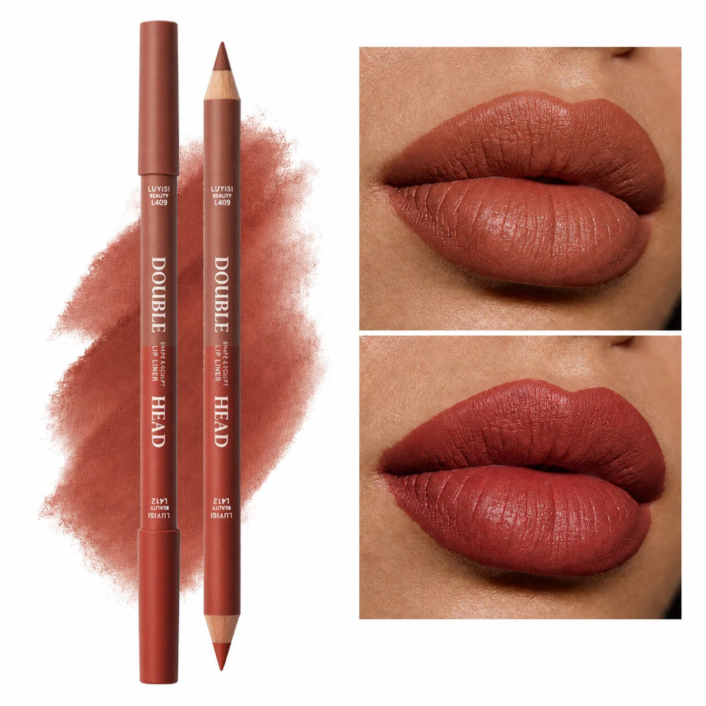 2-in-1 Dual Shade Lip Liner Pencil | Waterproof Matte Lip Liner Pencil QXL