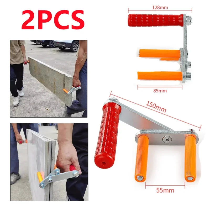 2-Pack 115kg Hand Lift Clamps | Stone, Glass & Marble Carrier Lifting Carry Clamps QXL