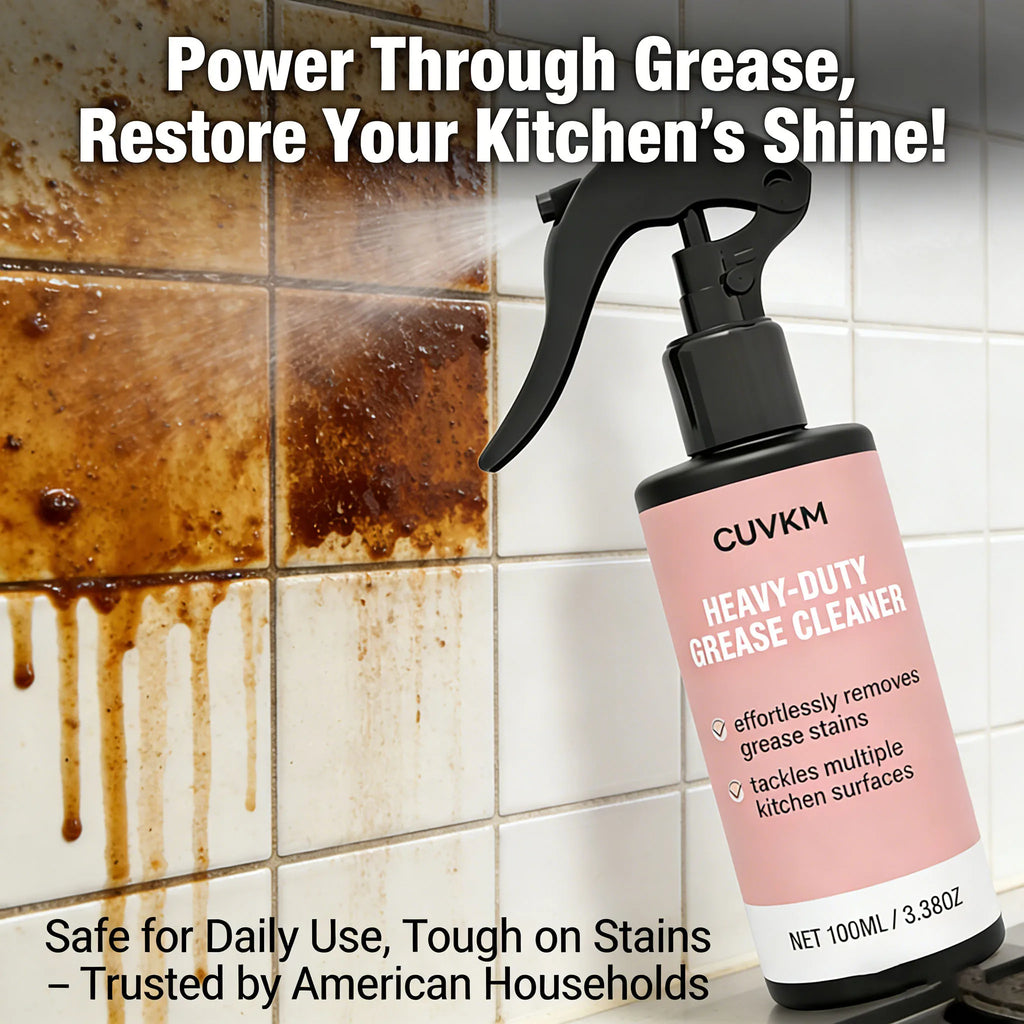 Heavy-Duty Kitchen Grease Cleaner | Fast-Acting Stain Remover Kitchen Degreaser Cleaner QXL