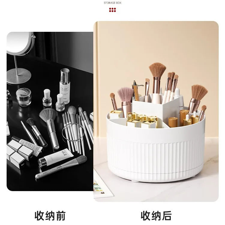 360° Rotating Makeup Organizer & Brush Holder | Desktop Rotating Makeup Organizer QXL