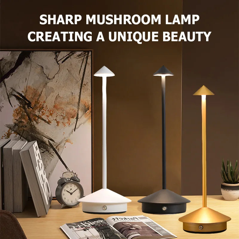 Rechargeable 3-Color LED Touch Lamp | Dimmable Night Light LED Table Lamp QXL