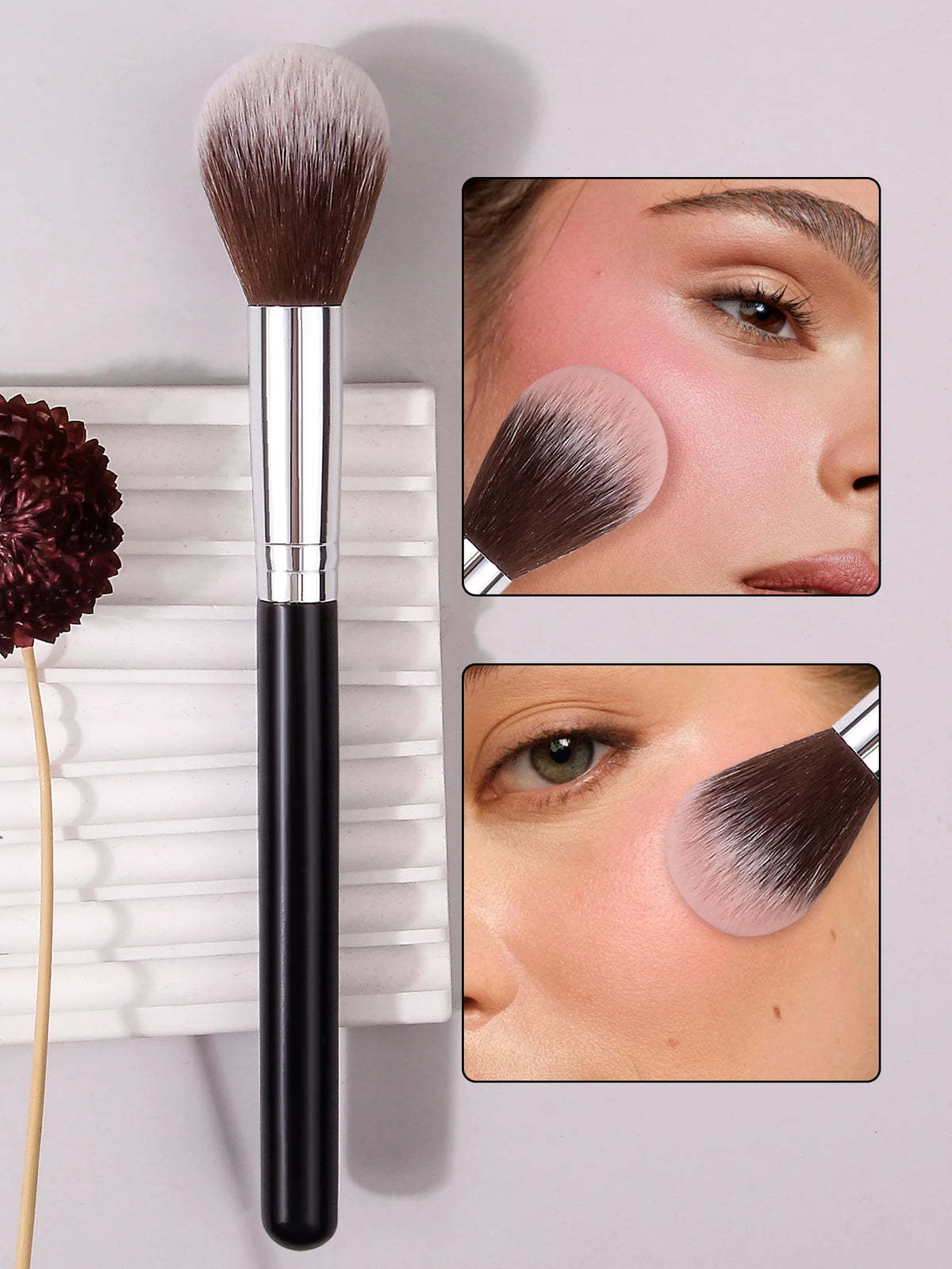 KOSSHOW Fireflame Arc Blush & Loose Powder Makeup Brush Makeup Brush QXL