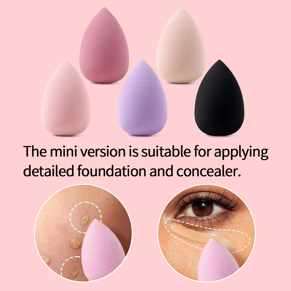12-Pack Mini Teardrop Makeup Sponges for Eyes & Concealer Makeup Sponge Set QXL