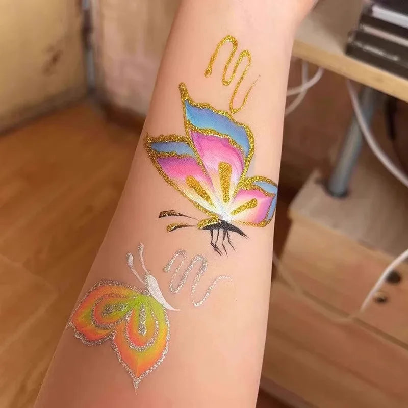 VERONNI Glitter Glue Set – Face, Body & DIY Craft Art Glitter Body Paint QXL