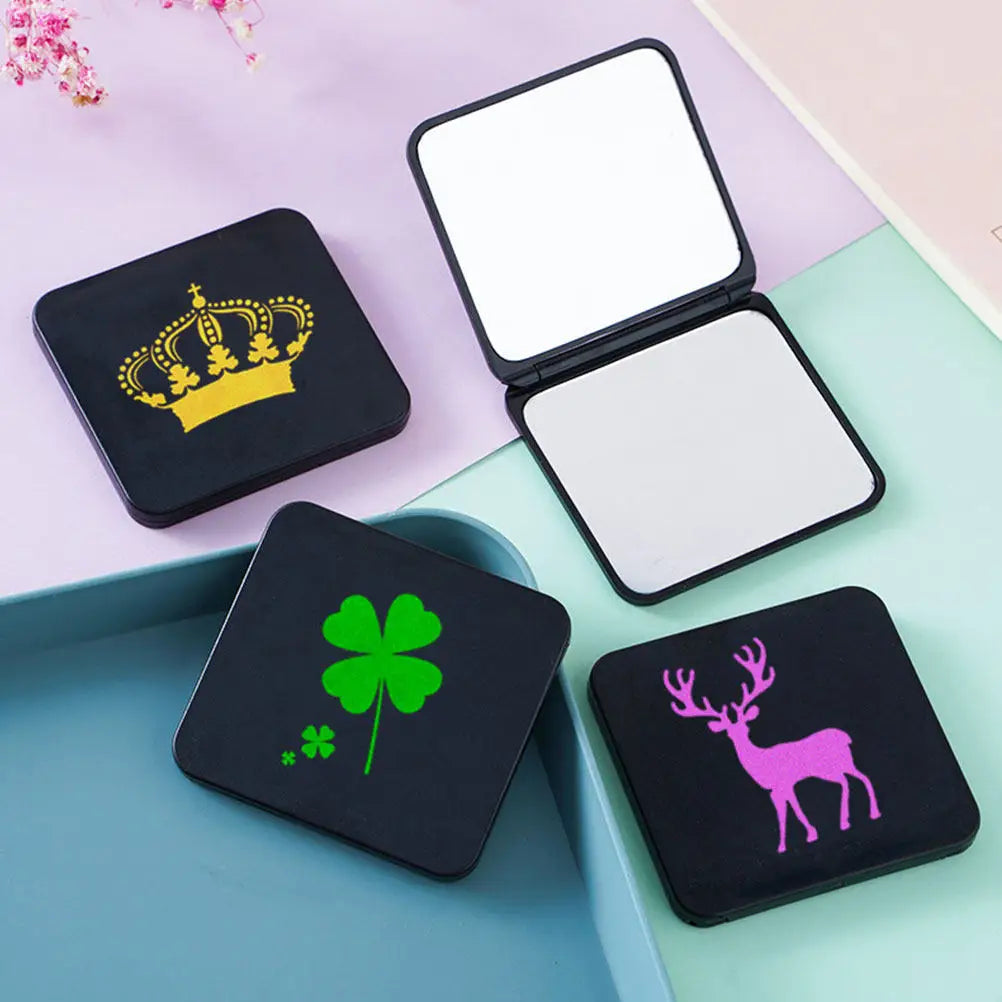 4-Pack Compact Foldable Pocket Makeup Mirror for Travel & Purse Compact Pocket Mirror QXL
