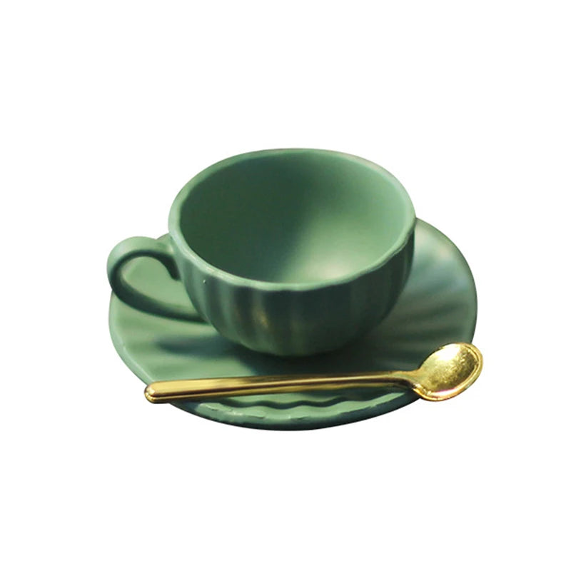 1:12 Dollhouse Mini Coffee Cup Saucer & Spoon Set – 3 Pcs Dollhouse Miniature QXL