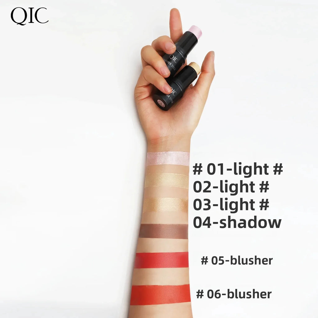 QIC Creamy Highlighter Contour Stick – Shimmer Blush Bronzer Highlighter Contour Stick QXL