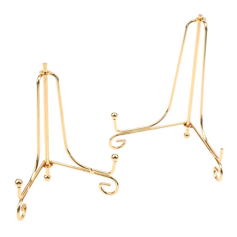 Gold Iron Display Stand Easel – Photo, Plate & Book Holder Display Stand Easel QXL