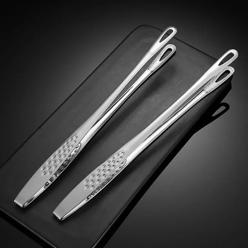 Stainless Steel BBQ Kitchen Tongs | Grill & Food Serving Kitchen Tongs QXL