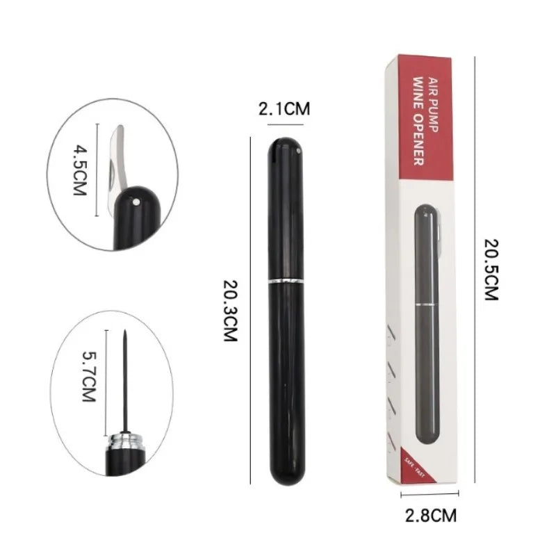 2-in-1 Pen-Shaped Pneumatic Wine Opener | Aluminum Alloy Pneumatic Wine Opener QXL
