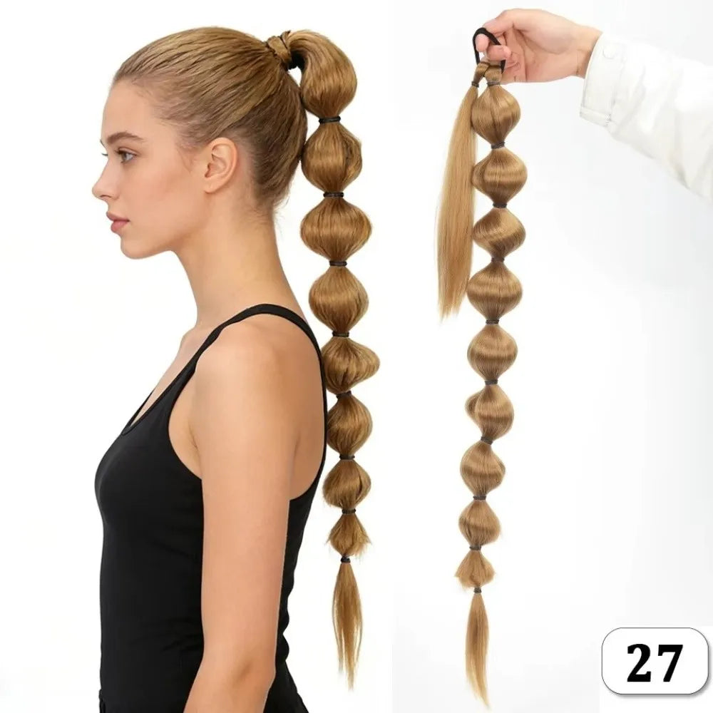 75cm Bubble Ponytail Extension – Fluffy African Style Ponytail Hair Extension QXL