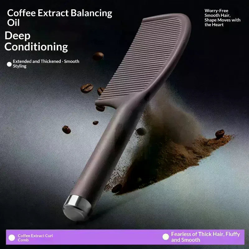 Coffee Dregs Oil-Absorbing Volumizing Hair Comb | Detangling Oil-Absorbing Hair Comb QXL