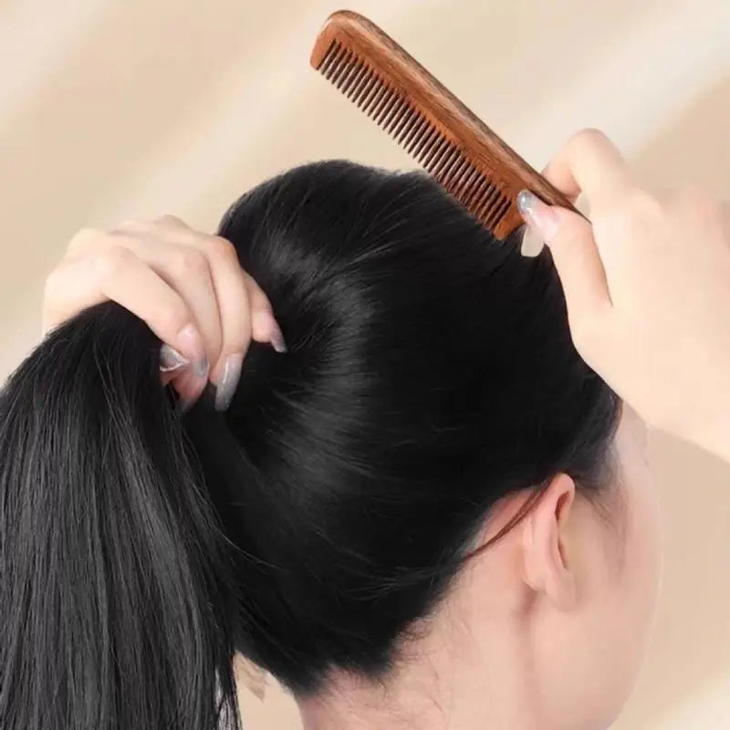 Sandalwood Pointed Tail Hair Comb 20cm | Handcrafted Wood Wooden Hair Comb QXL