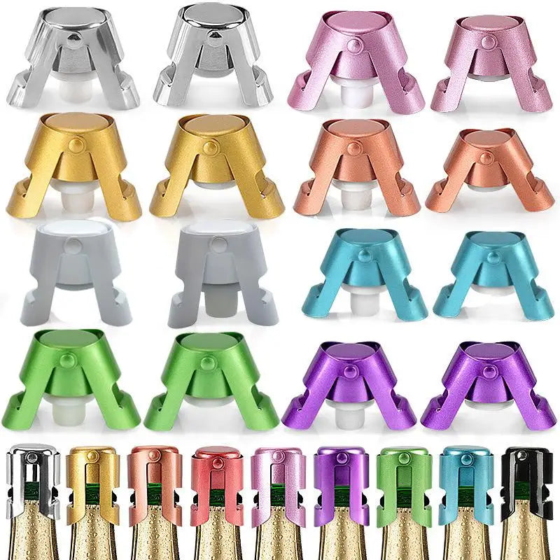 Stainless Steel Champagne & Wine Bottle Stopper Seal Cap Wine Bottle Stopper QXL