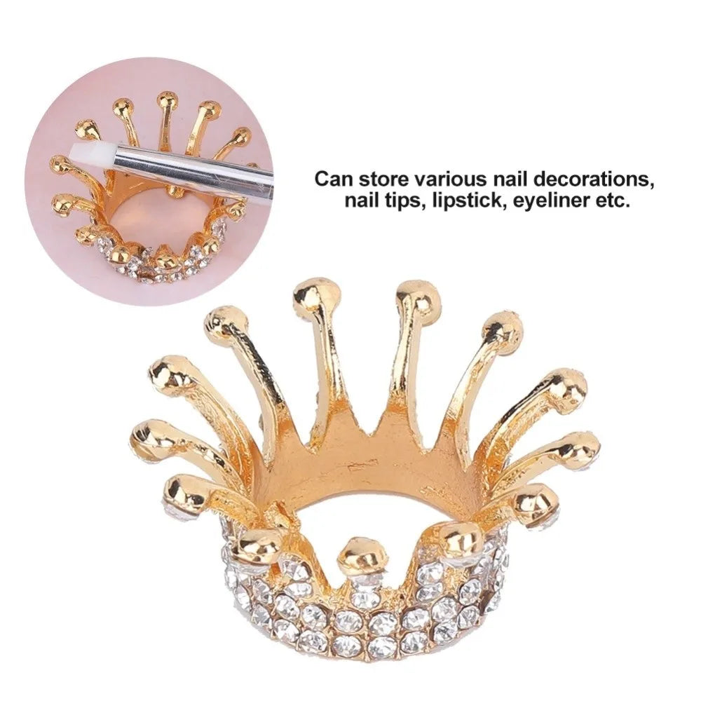 Crown Design Nail Art Brush Holder & Pen Display Stand Nail Brush Holder QXL
