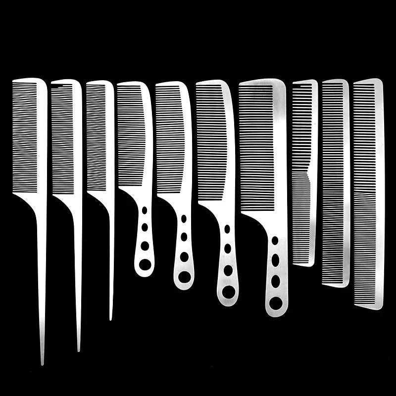 Ultra-Thin Titanium Steel Point-Tail Comb | Men's Styling Hair Styling Comb QXL