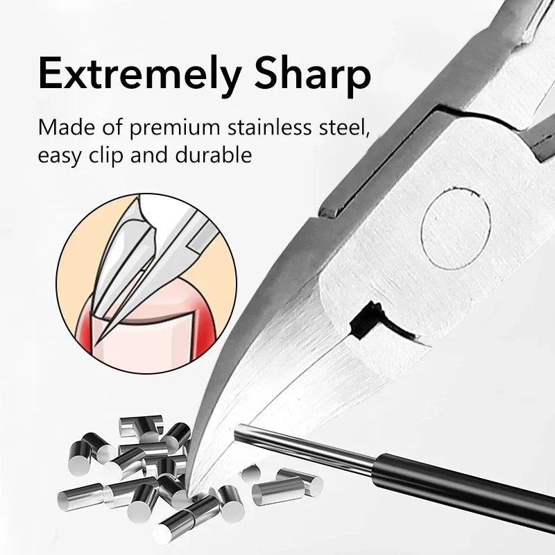 Ingrown Toenail Clipper & Cuticle Nipper | Stainless Steel Toenail Clipper Nipper QXL