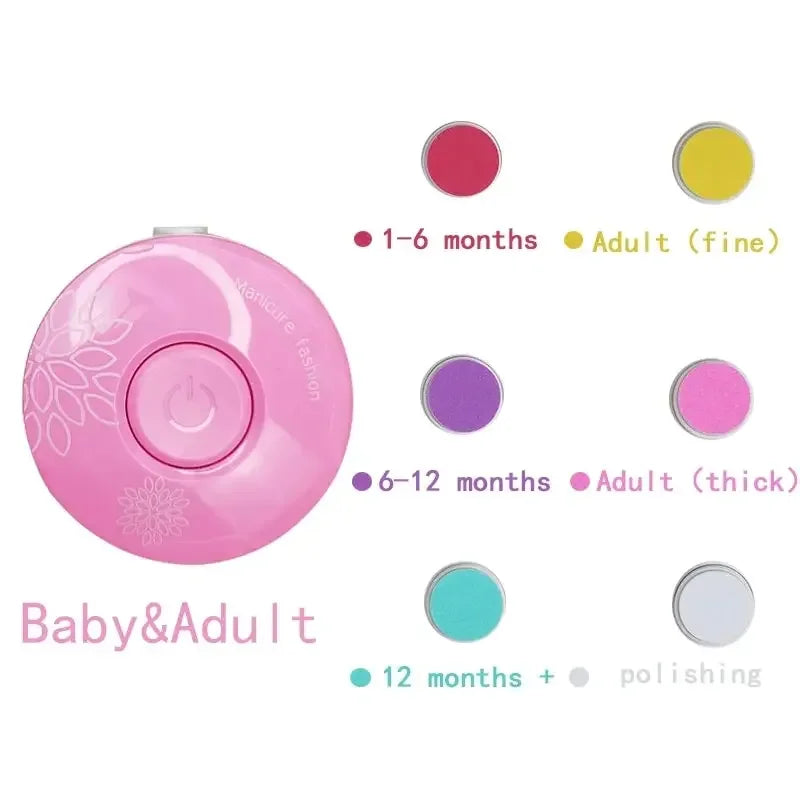 Baby Electric Nail Clipper Kit | Newborn Manicure Set Baby Nail Clipper Kit QXL B233 Pink