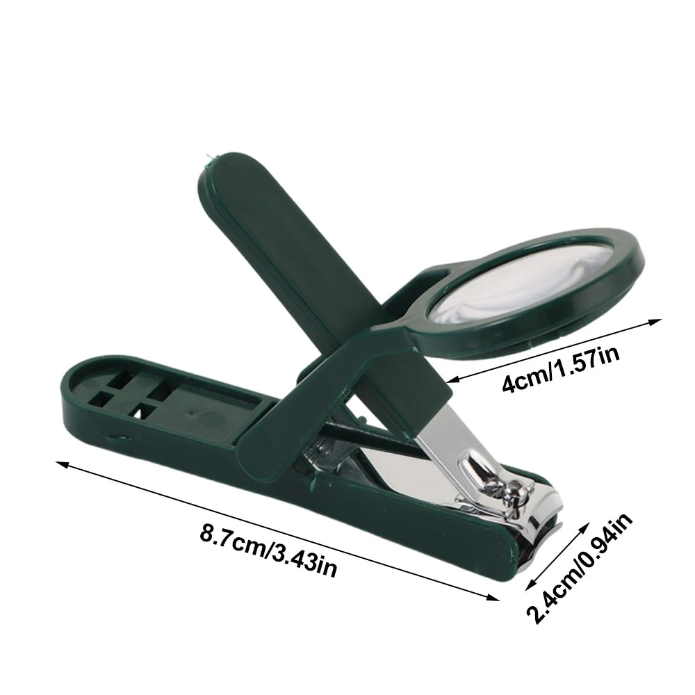 Stainless Steel Nail Clipper with Magnifying Glass & Anti-Splash Nail Clipper QXL