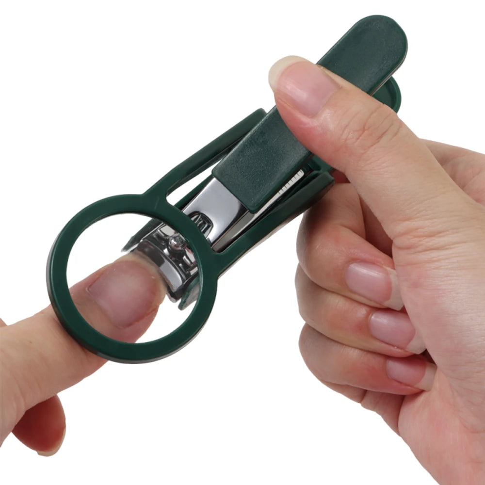 Stainless Steel Nail Clipper with Magnifying Glass & Anti-Splash Nail Clipper QXL