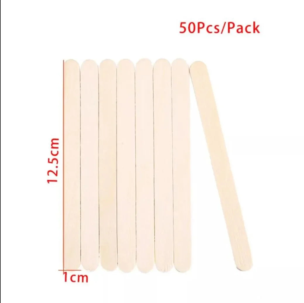 Wood Craft Sticks for Epoxy Resin & DIY Projects | 50/100/150 Pcs Craft Stir Sticks QXL M241 125mm 50Pcs