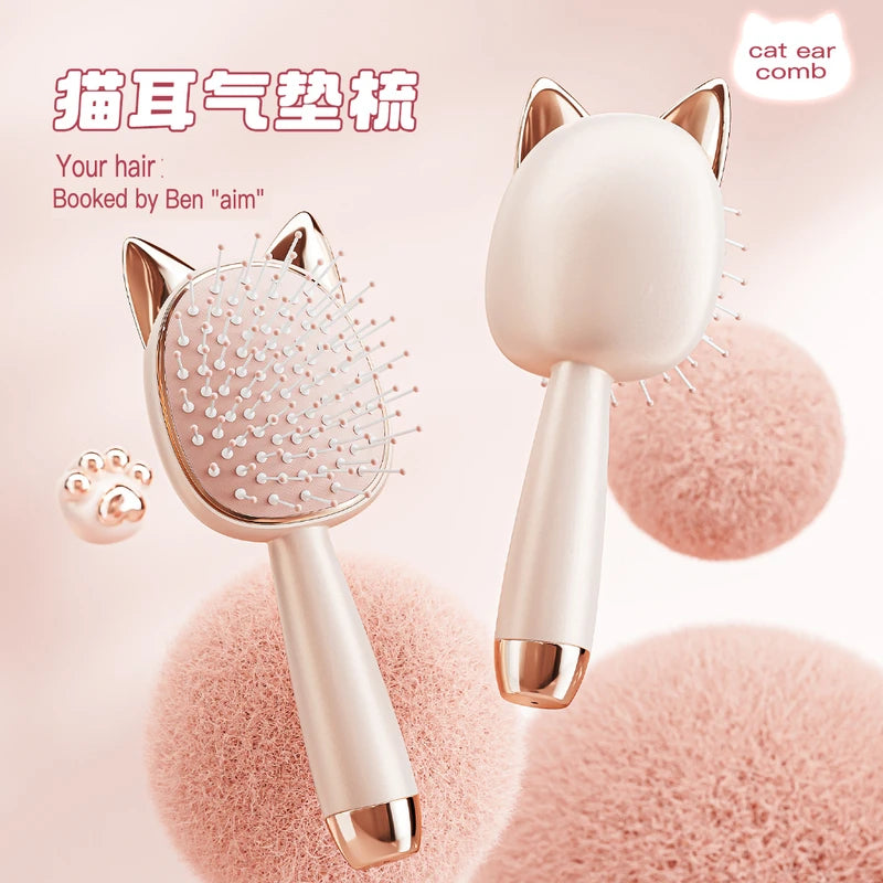 Cat Ear Air Cushion Massage Comb | Portable Hair Brush Air Cushion Comb QXL