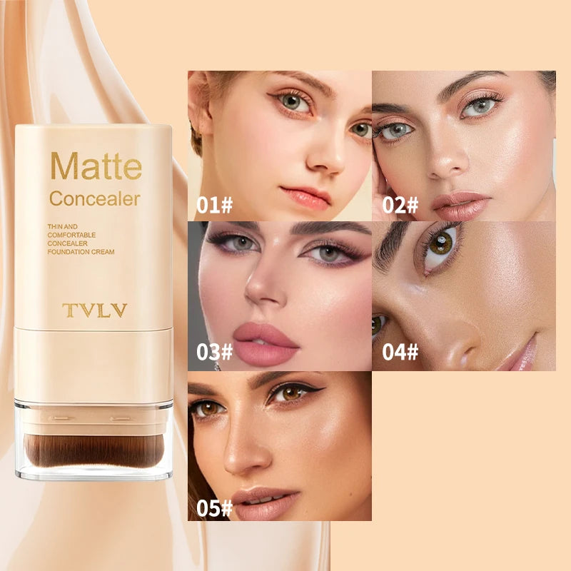 TVLV Double-Head Concealer & Foundation Cream | 5 Shades Concealer Foundation Cream QXL