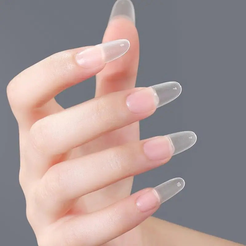 100-Pc Matte Almond Full Cover Soft Gel Fake Nail Tips Fake Nail Tips QXL