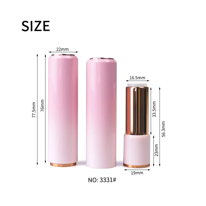 DIY Refillable Lipstick Tube 12.1mm | Press-Button Spring Cap Lipstick Tube Container QXL pink