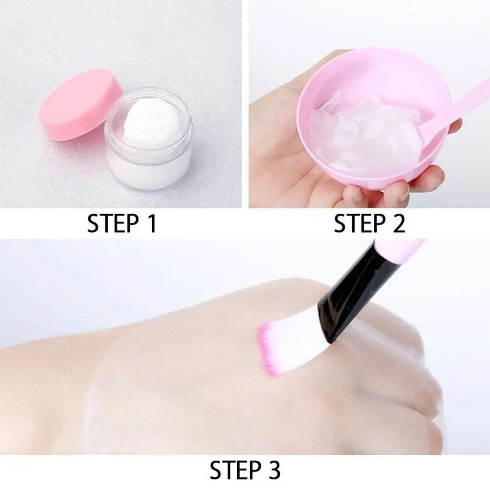 DIY Face Mask Mixing Bowl Set – Silicone Brush & Spatula Kit Face Mask Tool Set QXL