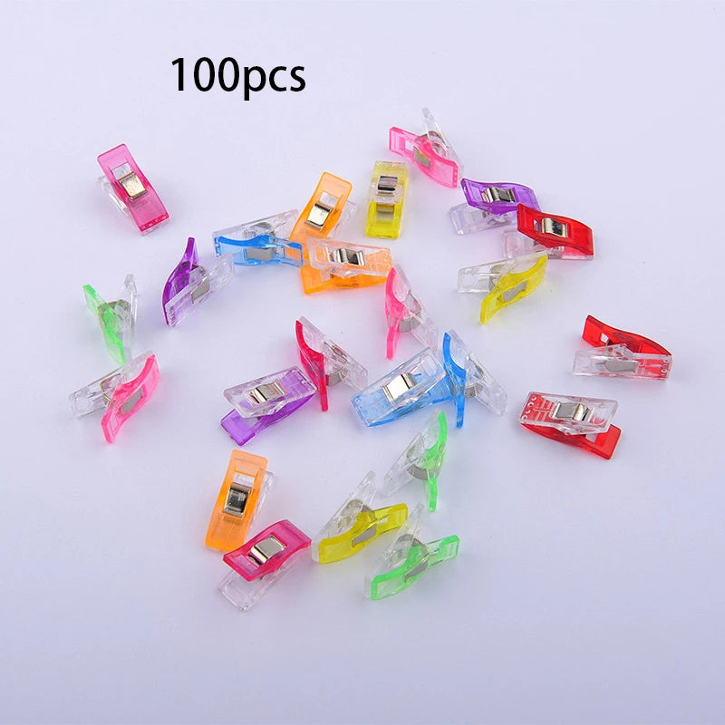 Multipurpose Color Sewing Clips | 30/50/100-Pack DIY Craft Sewing Clips Set QXL 100pcs L