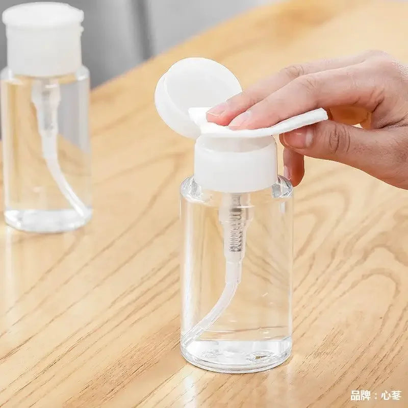 Refillable Push-Down Pump Dispenser Bottle | Nail & Makeup Pump Dispenser Bottle QXL