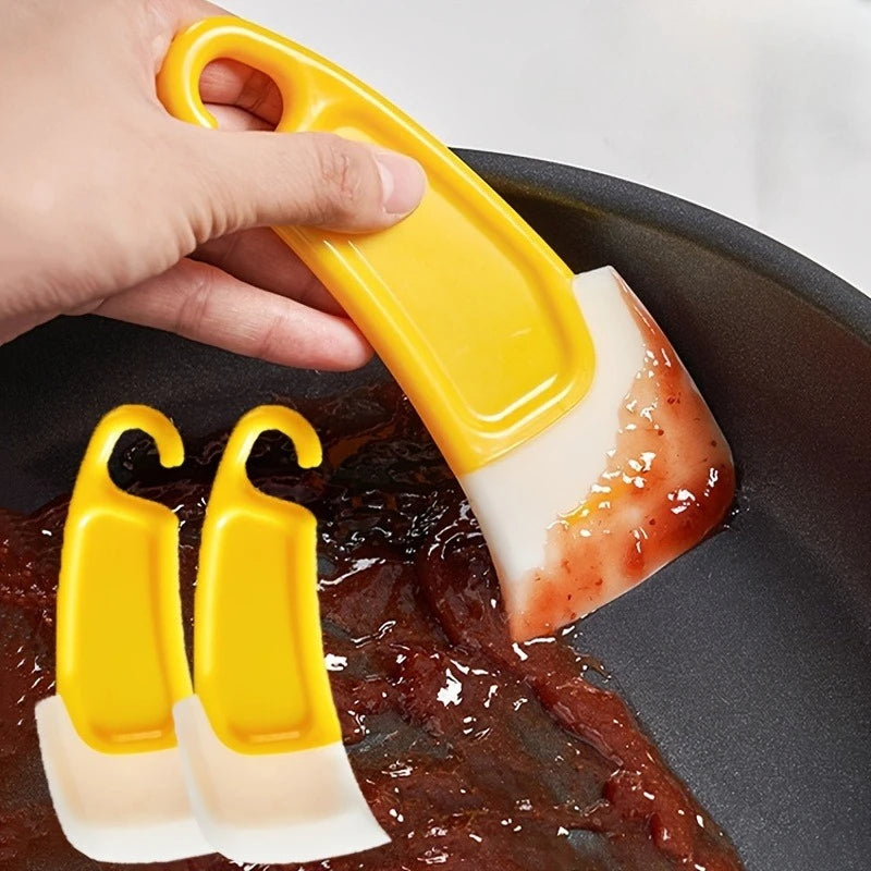 Silicone Pan Scraper | Non-Scratch Kitchen Cleaning Tool Kitchen Scraper QXL