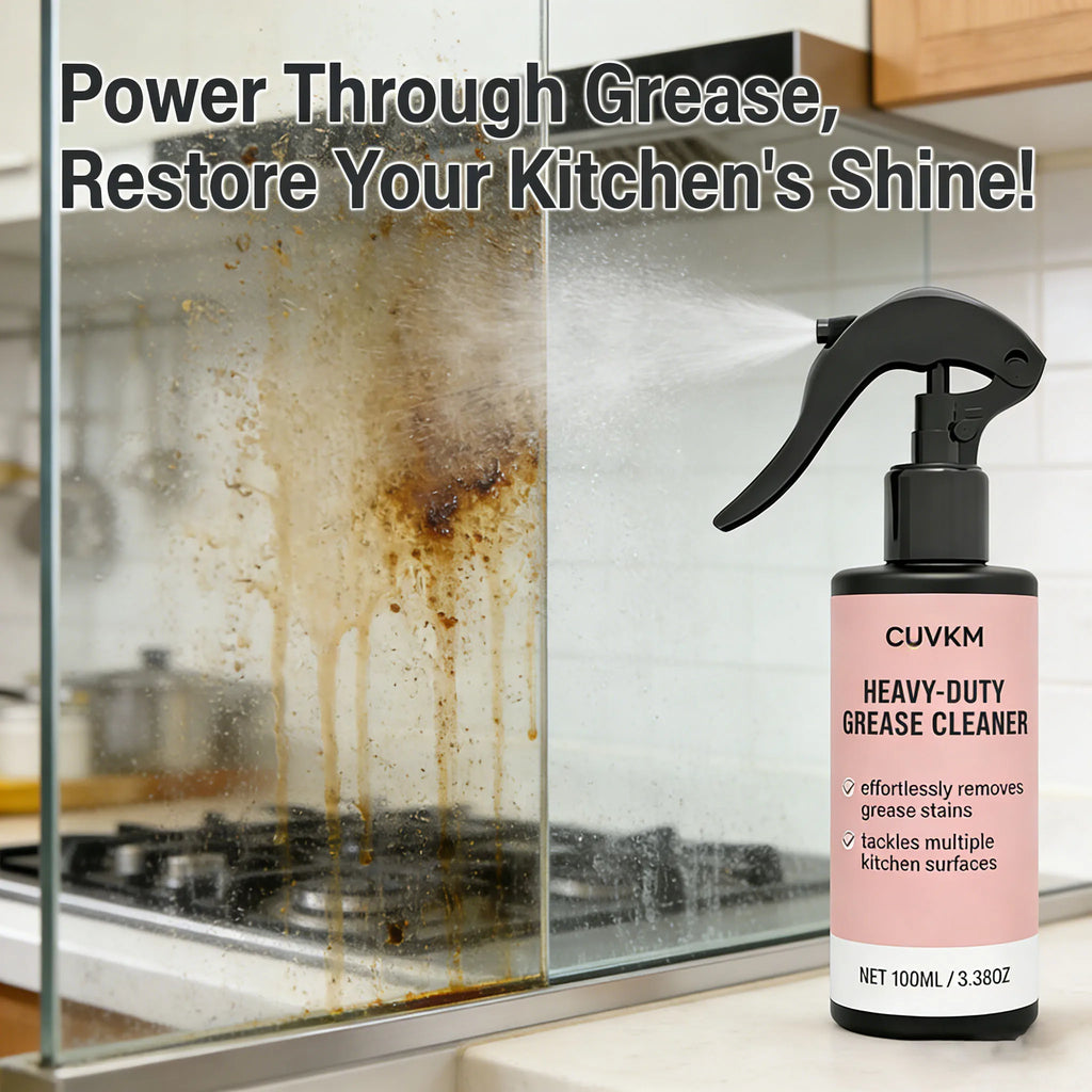 Heavy-Duty Kitchen Grease Cleaner | Fast-Acting Stain Remover Kitchen Degreaser Cleaner QXL