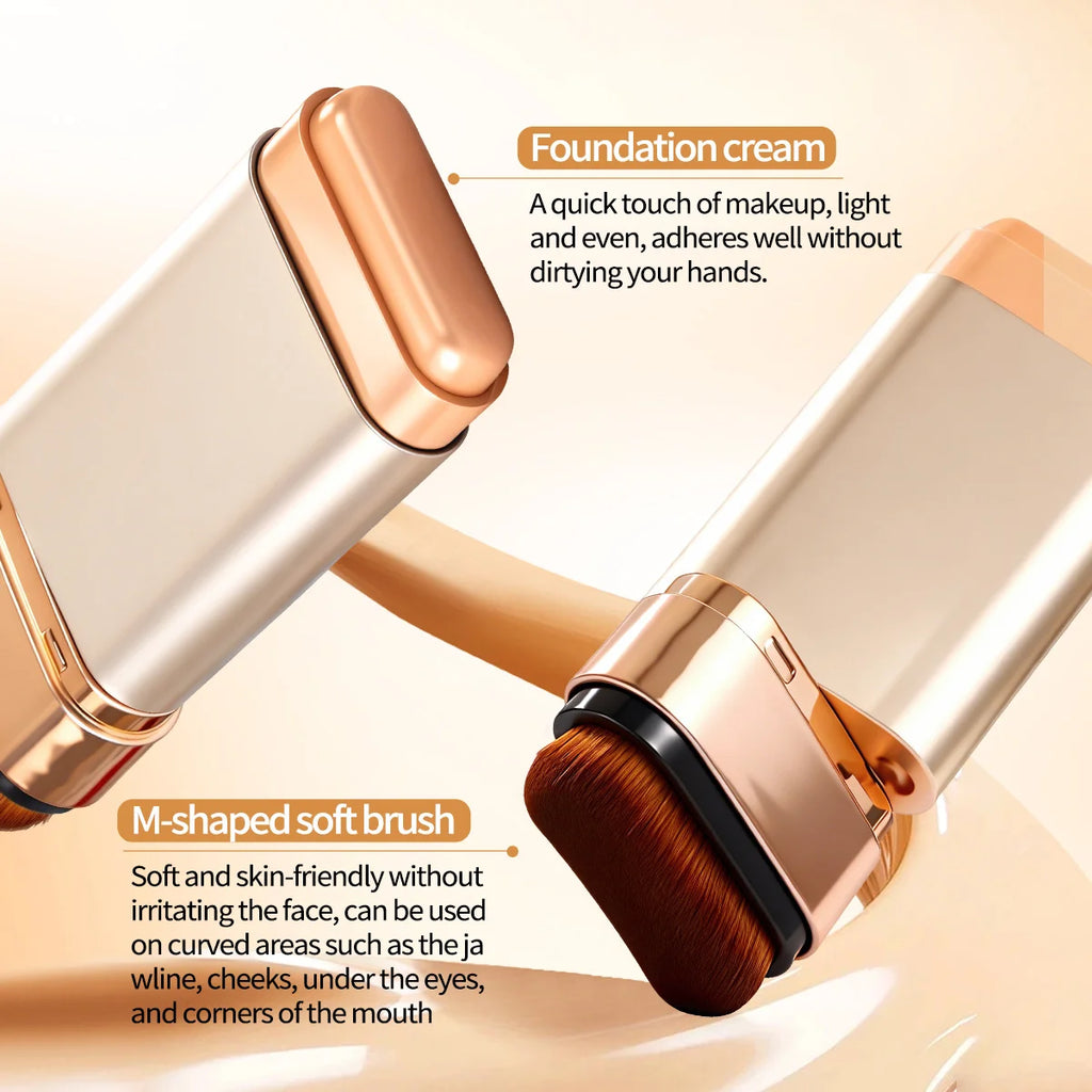2-in-1 Matte Foundation Concealer Stick | Built-In Sponge Foundation Stick QXL