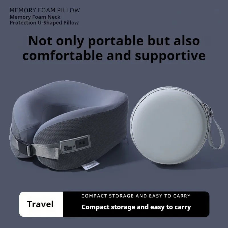 Memory Foam Travel Neck Pillow | Airplane, Car & Office Travel Neck Pillow QXL
