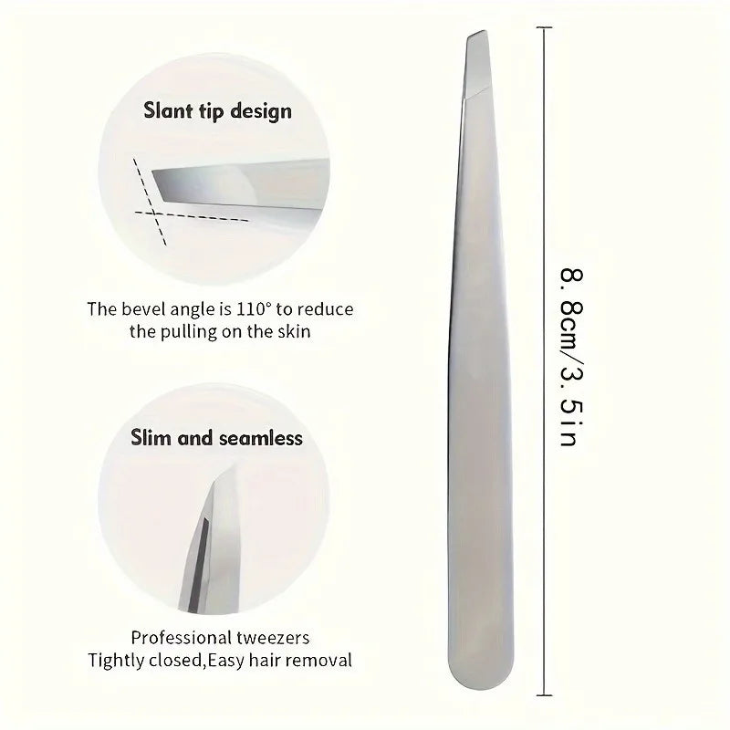 Stainless Steel Eyebrow Tweezers – Precise Hair Removal 1–4 Pcs Eyebrow Tweezers QXL