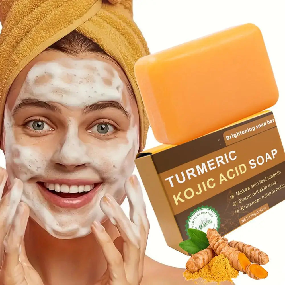 Turmeric Kojic Acid Brightening Soap Bar | Face & Body Brightening Soap Bar QXL