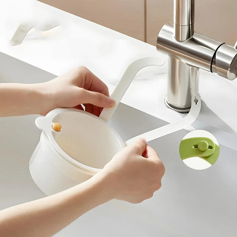 Faucet-Hanging Sink Strainer Basket | Press-Release Waste Catcher Sink Strainer Basket QXL