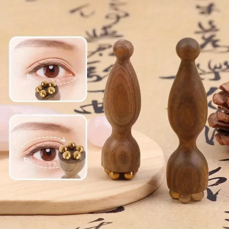 Lotus Seedpod Wood Gua Sha Facial Massage Tool | Sandalwood Gua Sha Tool QXL