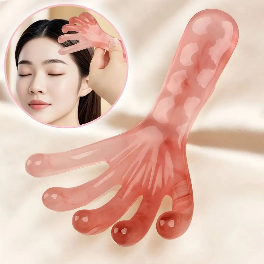5-Prong Resin Scalp Massage Comb | Anti-Static Wide Tooth Scalp Massage Comb QXL