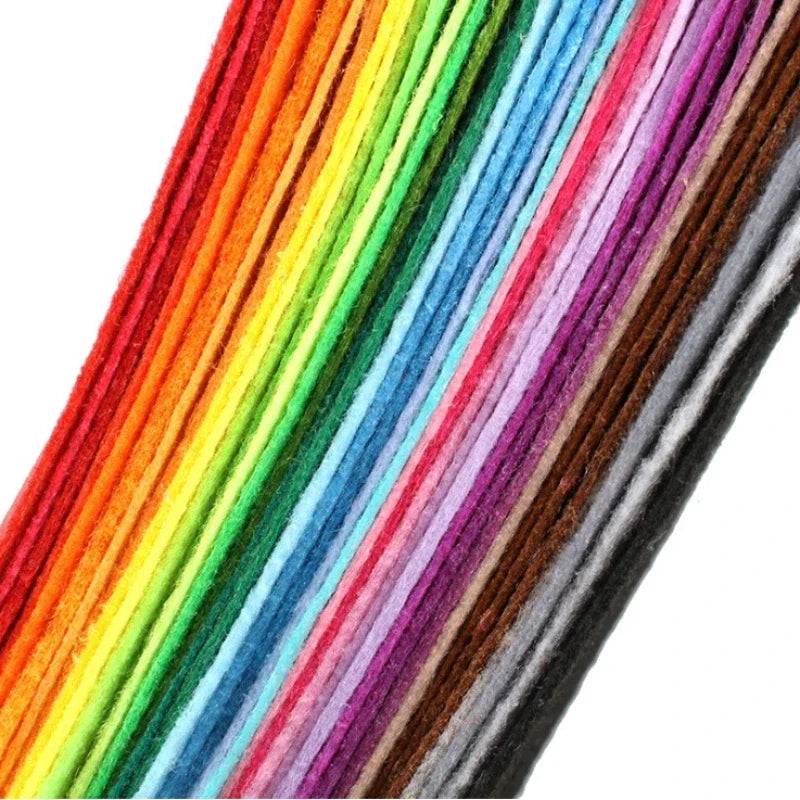 40-Piece Colored Felt Fabric Squares 10×10cm | DIY Craft Kit Felt Craft Fabric QXL