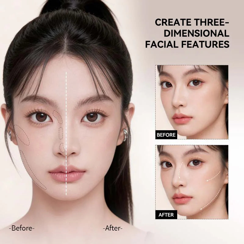 Facial Contouring Brush | Bronzer, Highlighter & Hairline Contouring Brush QXL