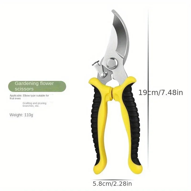 Heavy-Duty Stainless Steel Pruning Shears | Garden Scissors Garden Pruning Shears QXL M363 Yellow