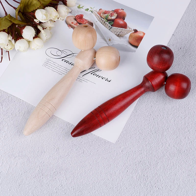 Natural Wood Face & Eye Roller Massager for Neck & Body Face Roller Massager QXL