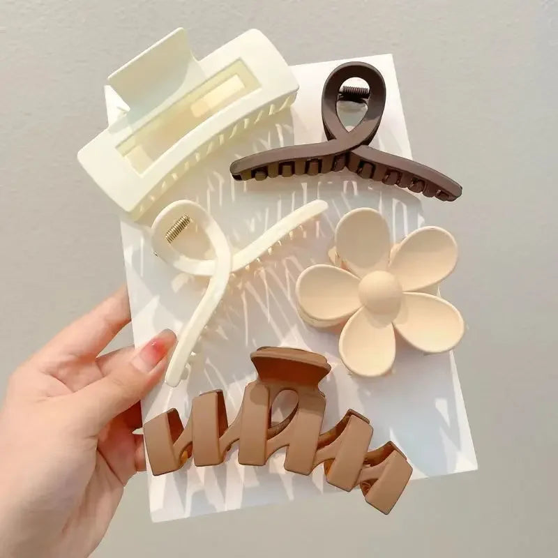 5-Pack Shark Claw Hair Clips | Grab Clips for Teens & Adults Hair Claw Clips QXL