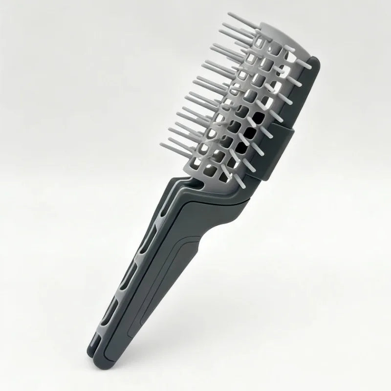 Foldable Vented Detangling Hair Brush | Hollow Quick-Dry Comb Detangling Hair Brush QXL Gray green