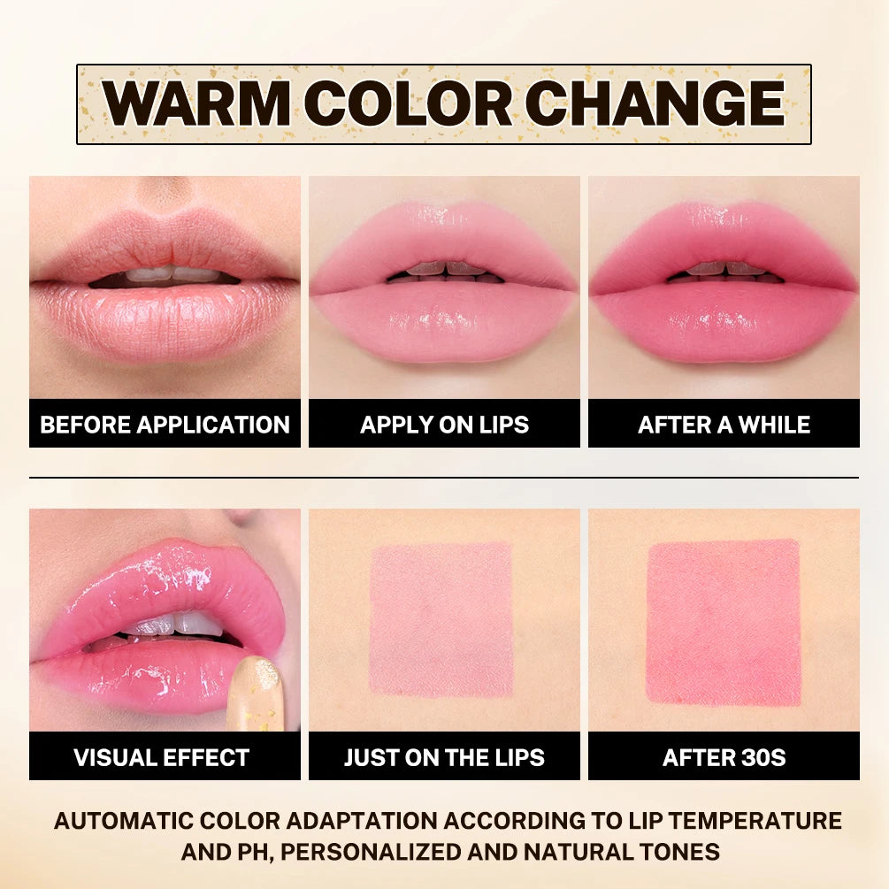 QiBest Color Changing Glitter Lipstick | Moisturizing Lip Stain Color Changing Lipstick QXL