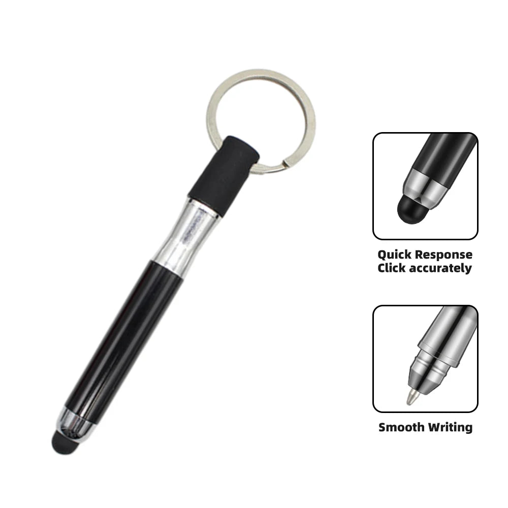 2-in-1 Stylus Ballpoint Pen with Keychain | All Devices Stylus Ballpoint Pen QXL black