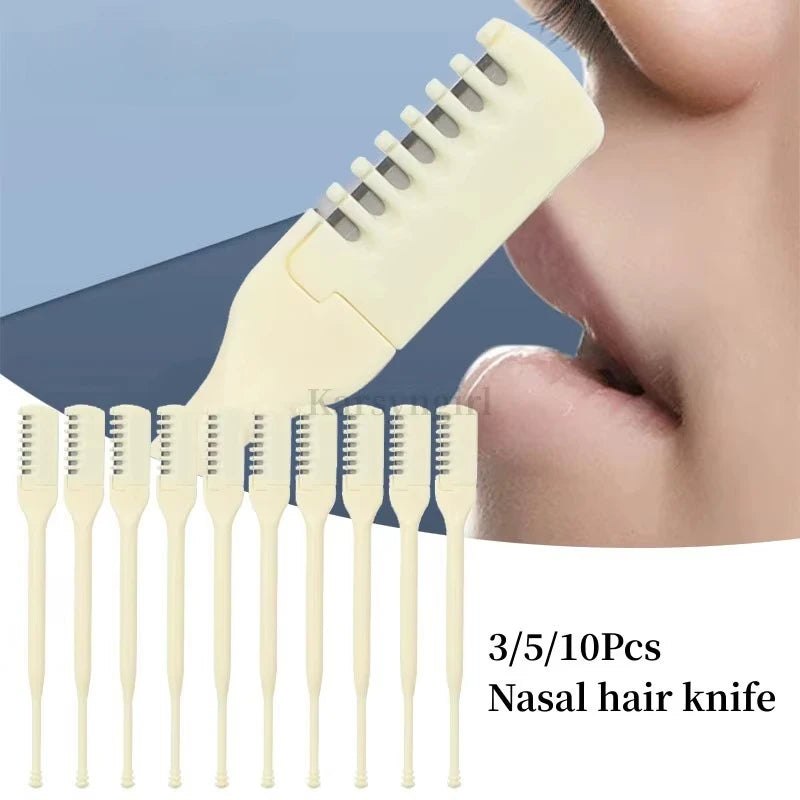 10-Pack Ultra-Thin Nose Hair Scissors | Precision Trimmer Nose Hair Scissors QXL